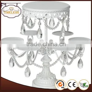 Wrought Iron Wedding Hanging Crystals Cupcake Stand thumbnail-1