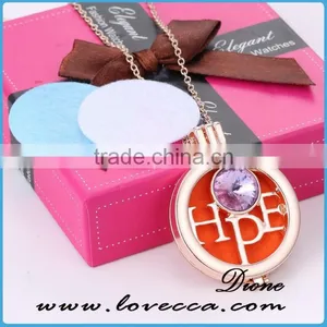 Latest Design Crystal Necklace Aromatherapy Essential Oil Diffuser Necklace thumbnail-5