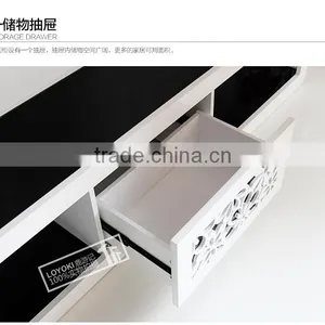 New Design Beautiful Carving Flower TV Console With Drawer Eco-friendly Wood Furniture Easy Assembly Living Room Furniture thumbnail-6