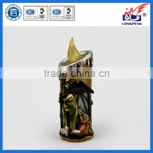 Christmas Resin Catholic Statue Holy Family With Led Light thumbnail-1
