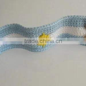 Hot New Bestselling Product Wholesale World Cup Soccer Argentina Crochet Bracelet Made in China thumbnail-1