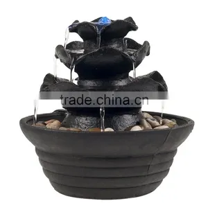 Three Tier Cascading Tabletop Fountain With LED Lights thumbnail-1