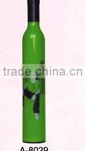 Green Color Man Design Wine Bottle Umbrella thumbnail-1