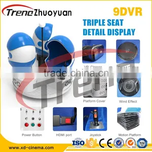 Zhuoyuan Factory Price 9D Cinema Amusement Park Roller Coaster Virtual Reality Simulator thumbnail-3