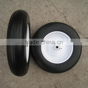 Wheelbarrow 4.0-8 Solid Heavy Duty PU Foam Rubber Wheel thumbnail-1