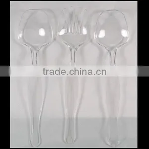 NEW Serving Set Clear Plastic Spoon Fork Party Utensils Mousse Pudding Spoons Transparent,custom Plastic Spoons Manfuacturer thumbnail-1