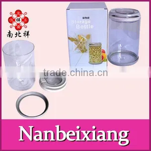 1200ML Large Size Plastic Lid Food Container Glass Airtight Canister thumbnail-1