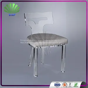 High Quality Fancy Living Room Chairs Acrylic Bar Cafe Chairs Plexiglass Relax Lazy Chairs thumbnail-2