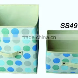 Hot-welcomed Custom Printed Non-woven Fabric Foldable Storage Box thumbnail-1