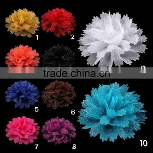 Handmade Fabric Flower Clip for Kids Hair Accessories thumbnail-1