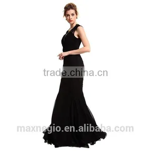 New V Neck Spaghetti Strap Online Univision Boutique Sequin Fabric Long Mermaid Evening Dress thumbnail-5