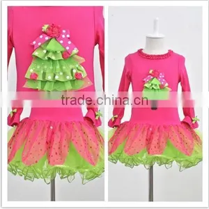 New Christmas Kids Dress Girl's Dress Child Christmas Tree Boutique Dress for Girls thumbnail-1