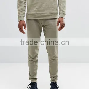 Plain Men Sweatsuit Slim Fit Sets Soft Cotton Spandex Tracksuit Custom thumbnail-2