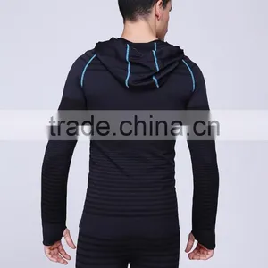 Sportswear Fitness Latest Design Mens Long Sleeve t Shirt Seamless Gym Shirt thumbnail-3