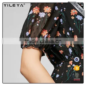 Custom Factory Service Modern Style Casual Women's Summer Long Chiffon Floral Maxi Dresses 2017 thumbnail-3
