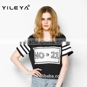 Sports Style Latest 2015 Summer Elegant Shirts for Ladies With Paillettes Decoration thumbnail-1
