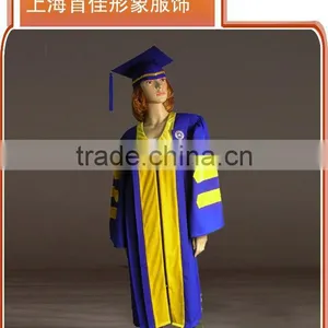 College Doctoral PHD Graduation Academic Gown Made in China thumbnail-1