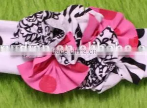 Boutique Stretchy Cotton Flower Headband For Baby Girl Wholesale Children Clothing Sets Hairband For KIds thumbnail-3