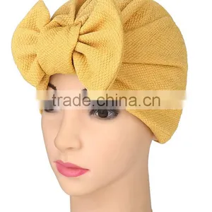 2017 Spring and Summer Europe and the United States Trade India Headscarf Hat Head Cap Bowknot Pineapple Flower Muslim Cap thumbnail-1