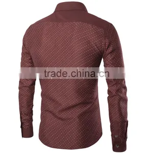 Dot Printing Long Sleeve Shirts for Men thumbnail-3