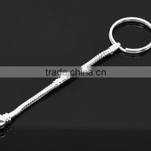 Wolesale 5 PCs Silver Plated Key Chain&Key Rings For European Beads 10cm thumbnail-3