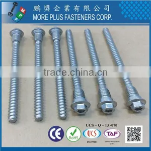 Taiwan 302SS Shoulder Bolt Hex Washer Head T-20 With Shoulder Unfderhead Double Thread Left Hand Thread Tapping Screw Passivated thumbnail-1