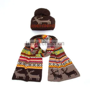 2014 New Snow Winter Animal Warm Hats Caps And Scarves TS-8840 thumbnail-1