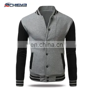 Polyester Fabric for Varsity Jacket ,plain Varsity Jacket Wholesale thumbnail-1