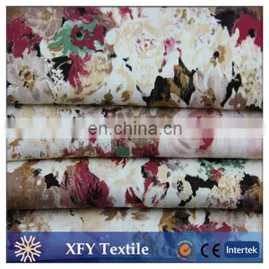 Fashion Flowers Design Printed Cotton Linen Fabric thumbnail-3