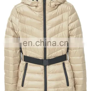 Chinese Manufacturer 100% Polyester Shell Slim Quilted Down Jacket thumbnail-5