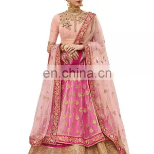 Wedding Wear Stylish Lehenga Choli + Bottom Pant Style Anarkali Suits Dress Material 2017 thumbnail-1