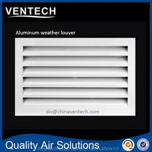 Building Internal Fixed Aluminium Louvre Air Ventilation Grille External Weather Ventilation Louver thumbnail-1
