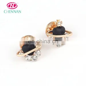 Alloy Button up Shirt Women Rhinestone Diamond Fashion Glitter Buttons Pin Button Badge thumbnail-1