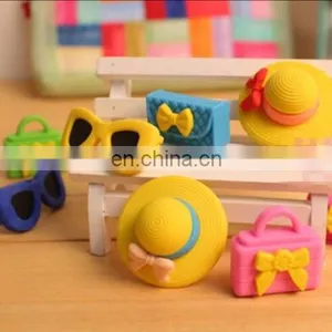 3D Erasers Top Hat/Glasses/Purse Girl's Eraser thumbnail-1