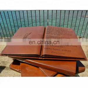 Corten Steel Sculpture Decoration for Library thumbnail-6