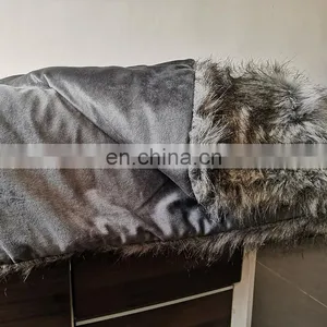 Wholesale High Quality Fuzzy Cozy Luxury Super Soft Plush Fluffy Warm Shaggy Double Fleece Faux Fur Throw Blanket for Sofa thumbnail-5