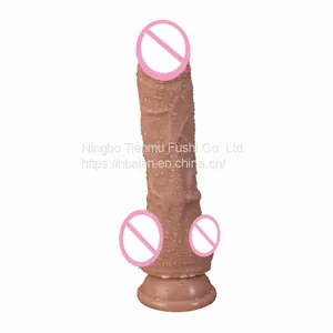 2021 New Arrival Double Layer Silicone Sex Products Toys Female Big Huge Realistic Dildo thumbnail-1