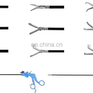 Geyi Autoclavable Abdominal Surgery Laparoscopic Curved Bipolar Forceps With Cable thumbnail-1