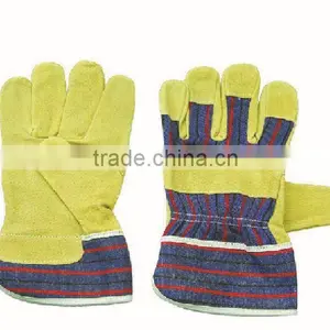 Top Quality Full Palm EN388 Leather Work Glove Safety Glove thumbnail-1