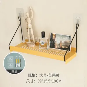 Non-Perforating Living Room Wall Storage Rack Bedroom Iron Wall Hanging Rack thumbnail-3