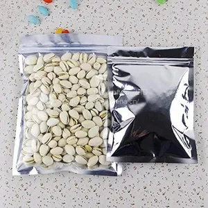 100 Pieces of Transparent Silver to Seal Sealing Seal Polyester Film Bag X14 8.5 cm (3.3 X5.5 Inches) Used in Aluminum Foil Zipper Heat Sealing Packaging Plastic Valve Lock Zipper Lock Bulk Food Storage Candy Aluminum Foil Bag thumbnail-2
