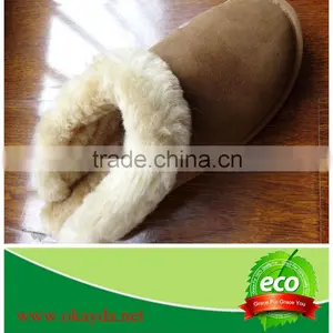 Women's Backless Sheepskin Slippers thumbnail-6