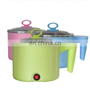 Portable Stainless Steel 220v 400w 1.5L Mini Electric Noodle Cooker Cooking Pot With Glass Lid thumbnail-1