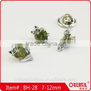 Cute Pussy Cat Shape Clear Stone Plating Metal Brooch thumbnail-5
