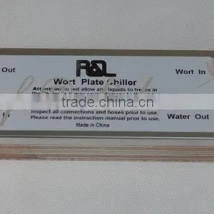 Stainless Plate Wort Chiller - 10 Plates Brewing Chiller, 1/2"male NPT X 3/4" Male Garden Hose Thread thumbnail-1