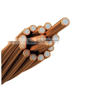 CCS Copper Clad Steel Wire Strand Conductor ASTM B228 for High Frequency Coaxial Cables thumbnail-1