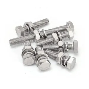 Factory Outlet Stainless Steel Hex Bolts Fasteners Machining All Styles Bolts Nuts Washers Sets thumbnail-2
