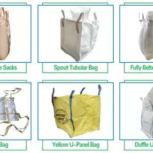 Black Color Lifting Loops Sand Bag 1ton pp Sand Bag White Color pp Bulk Bag thumbnail-4