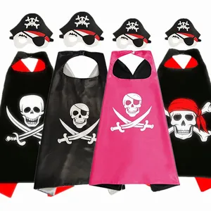 Children's Halloween Pirate Cape Party Costume Superhero Outfits Costumes for Kids Birthday Holiday Party Dress up thumbnail-2