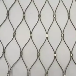 High Strength Stainless Steel Rope Mesh Zoo Animal Enclosure Fencing Mesh Wholesale thumbnail-5